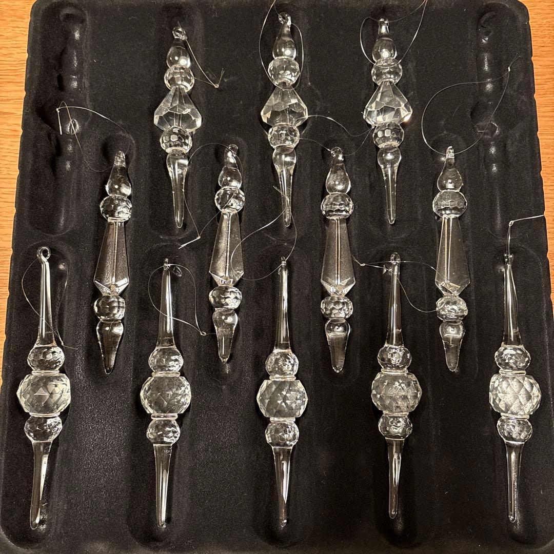 ヴィンテージ　コストコ　クリアガラスオーナメント　12個