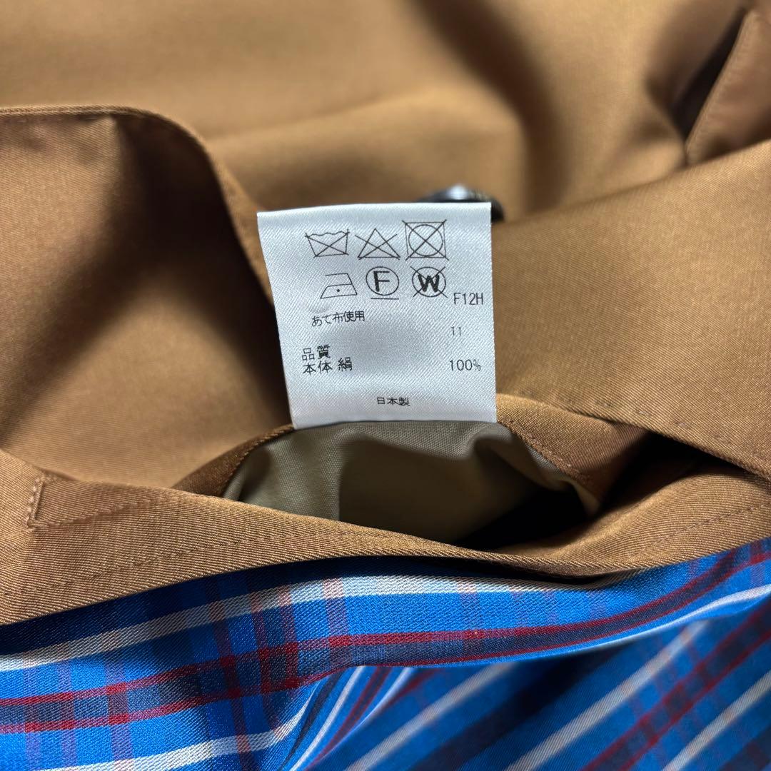 ✨希少✨DAKS ステンカラーコート シルク100% 裏地総柄 ブルー