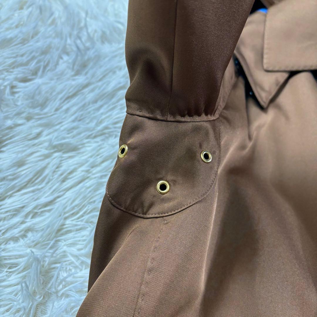 ✨希少✨DAKS ステンカラーコート シルク100% 裏地総柄 ブルー