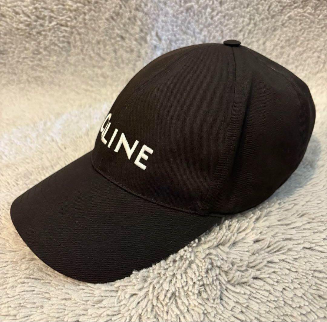 —*—様 CELINE 黒 ベースボールキャップ 美品