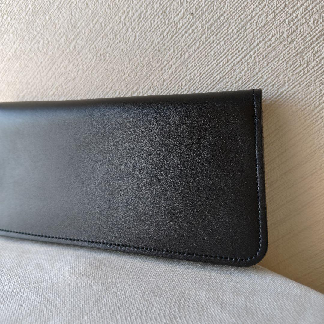 極美品　革蛸謹製台形ロングワレット サードタイプ サドルブラック