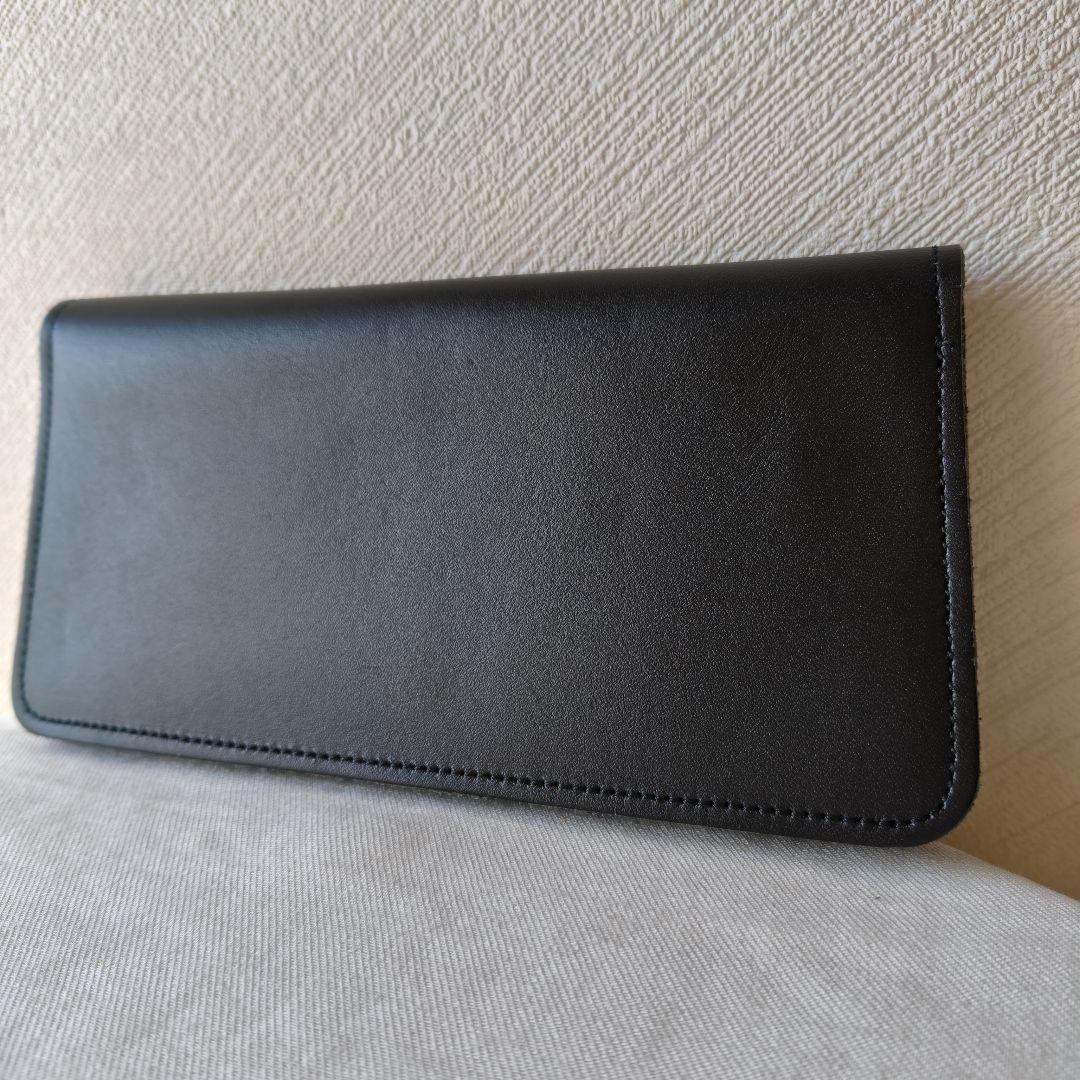 極美品　革蛸謹製台形ロングワレット サードタイプ サドルブラック