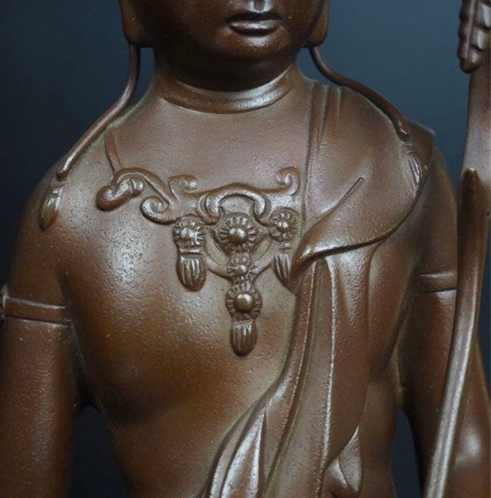 送料無料　高村光雲作　銅製聖観音之像　共箱　高さ38.5ｃｍ