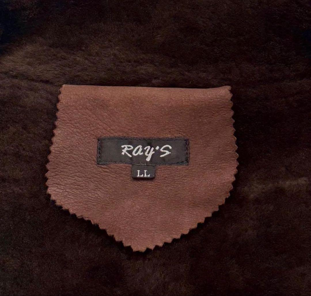 希少✨リアルムートン 羊革 ボア ジャケット ビンテージ ブラウン XL