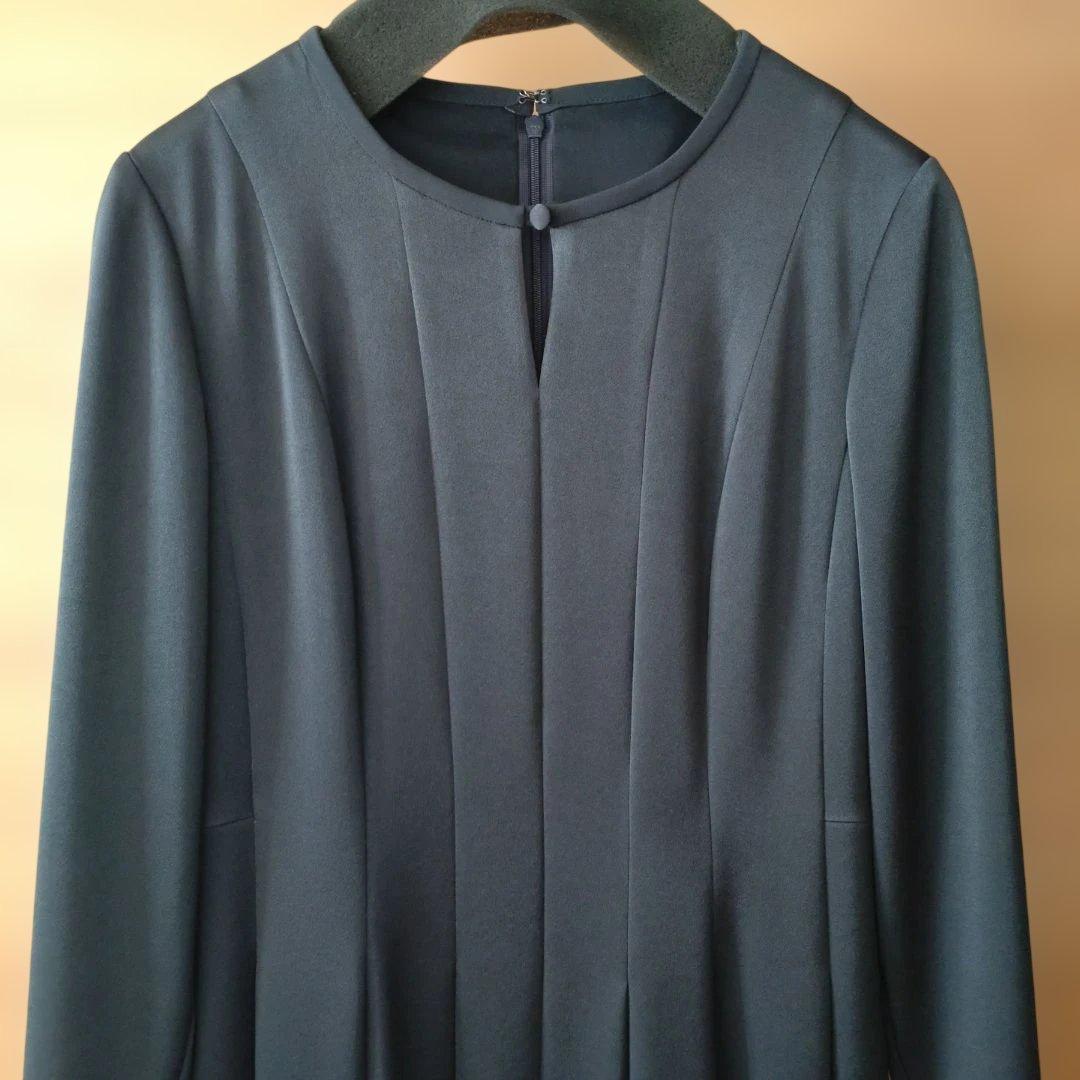 ネイビー 長袖 ワンピース　アナイ 38　セレモニー