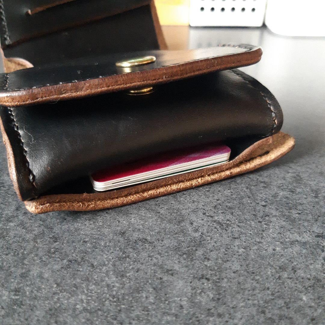 特厚★HORWEEN★クロムエクセル　二つ折り財布 オールブラック