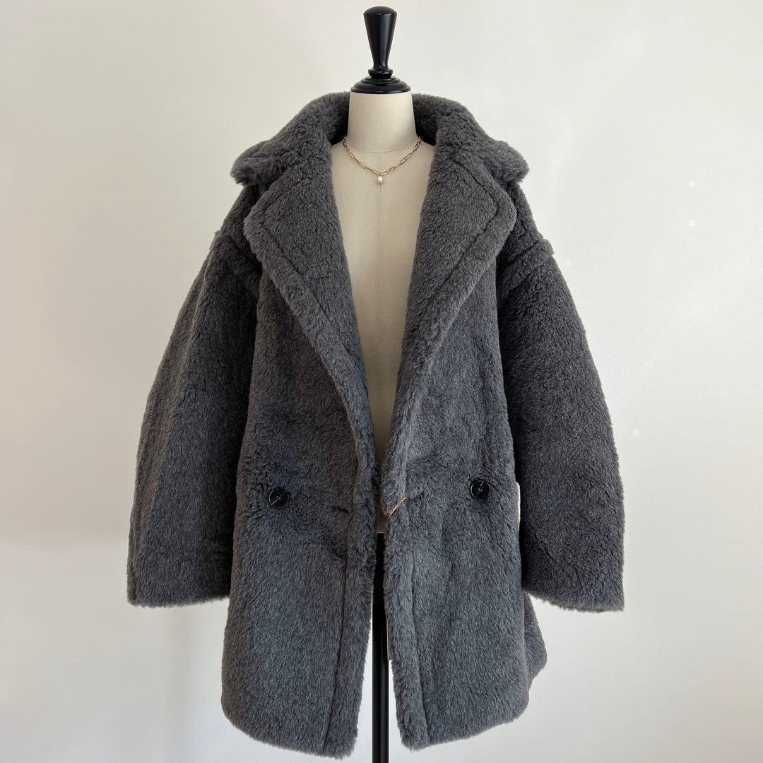 新型 最新作❗️新品未使用ベアショート丈 テディコート グレー