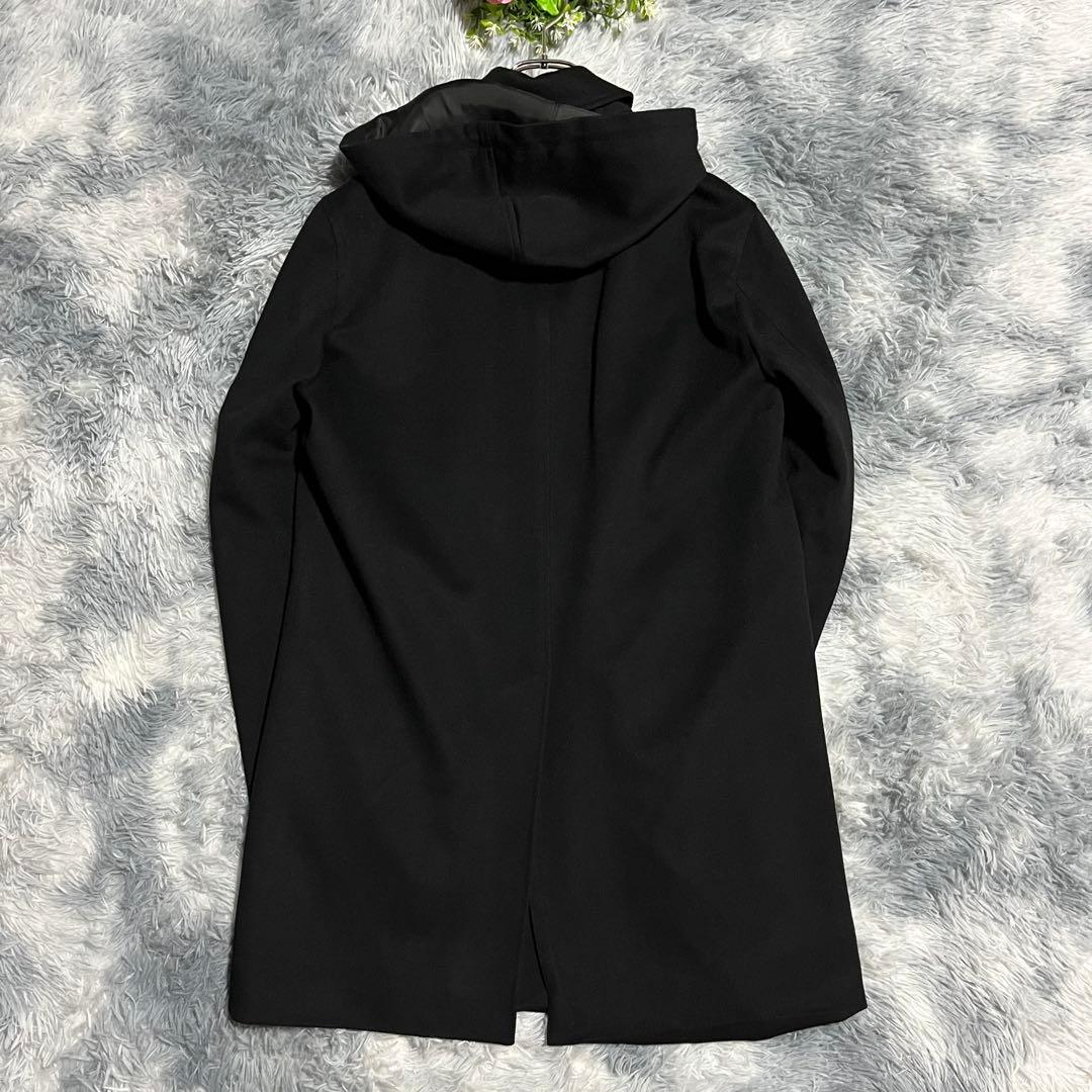 美品　エディフィス　ロロピアーナ　ステンカラーコート　中綿ライナー　フード　44