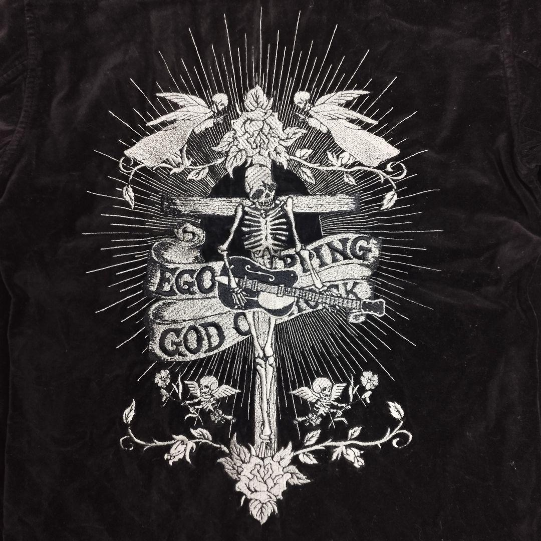 エゴトリッピング ベロア スカジャン シャツ ジャケット スカル チバユウスケ