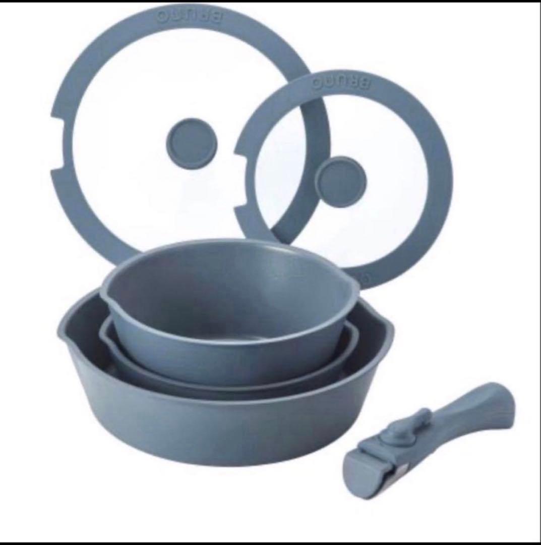 BRUNO フライパン6点セット　ネイビー