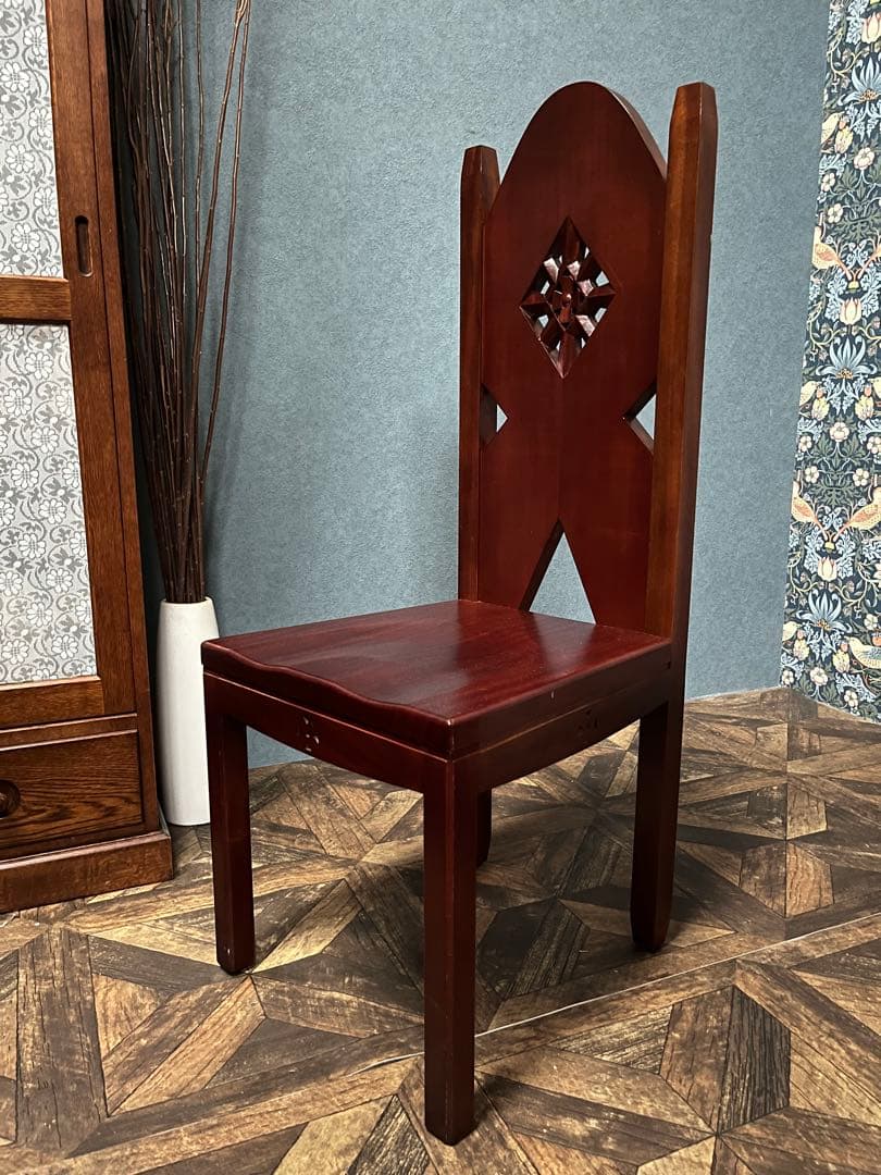 木製 椅子 ② アンティークチェア インテリア クラシック 木彫