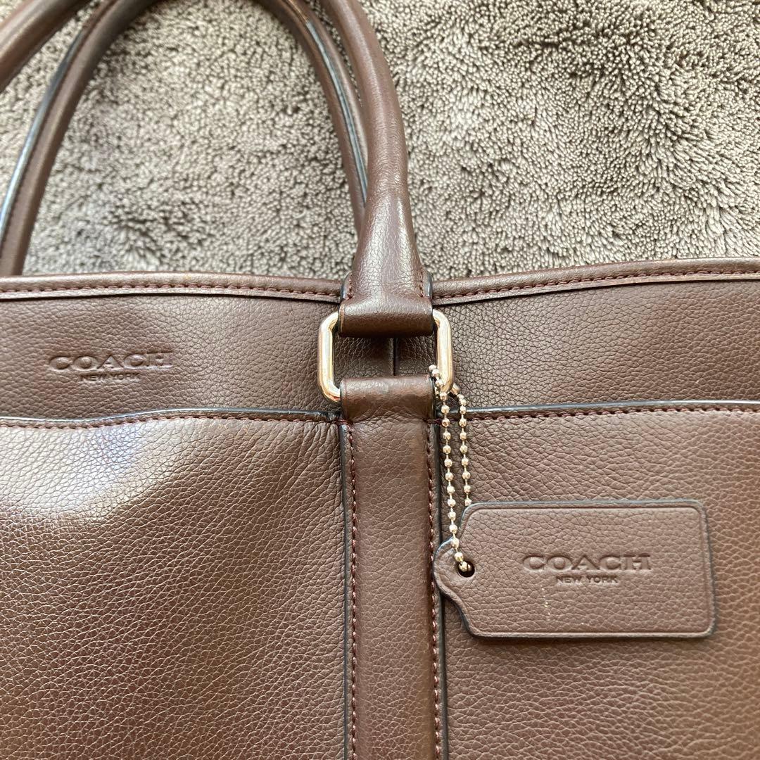 ￼OLDコーチ　coach トートバッグ　茶　ブラウン　メンズ&レディース　本革
