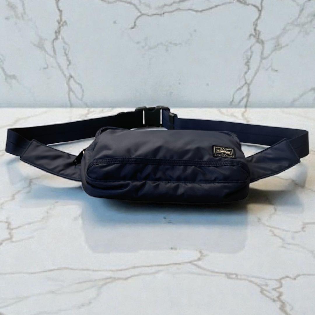廃盤 PORTER / FLASH WAIST BAG NAVY 極美品