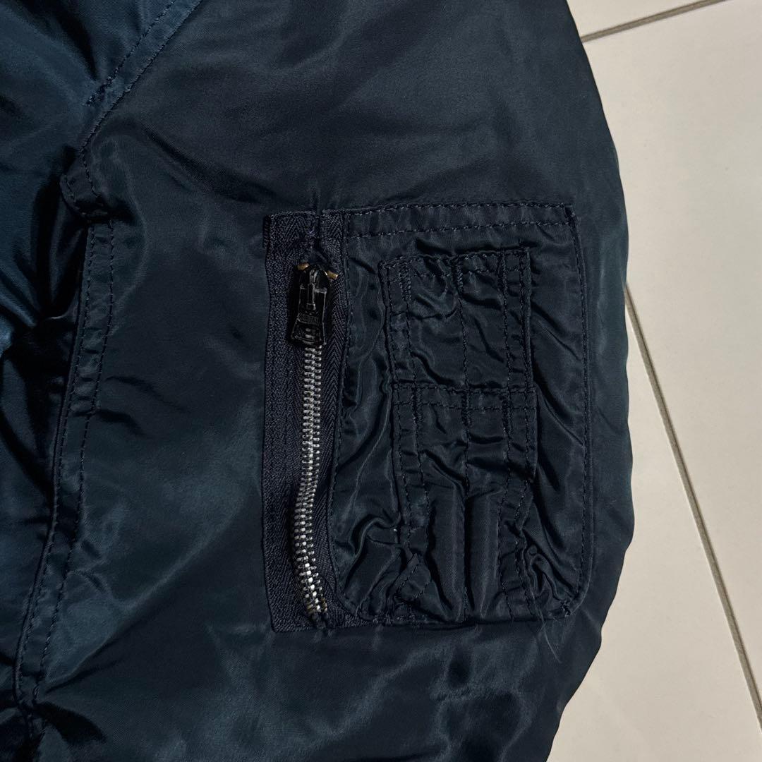 90's ALPHA INDUSTRIES MA-1 ネイビー M 短丈