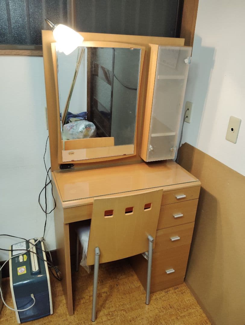 引き取り限定 鏡台 机、椅子、引き出し付き