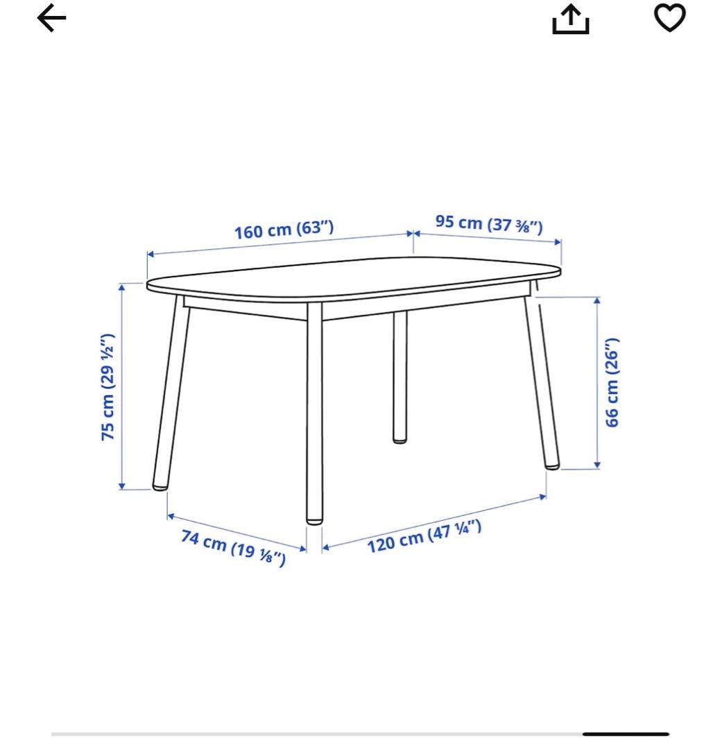 (引き取り限定)IKEA VEDBO ダイニングテーブル