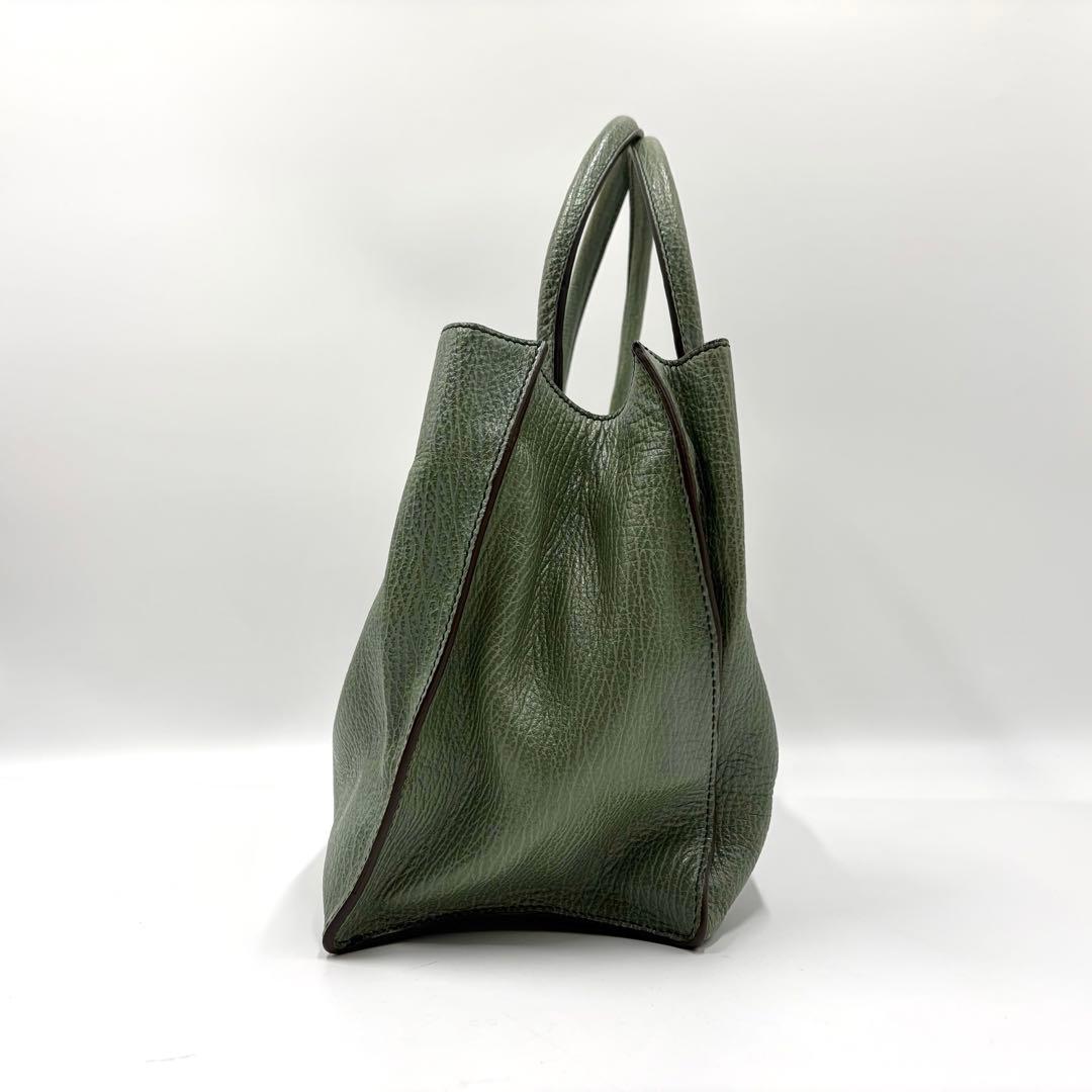 TOD’S トッズ Dスタイリング トートバッグ グリーン オールレザー