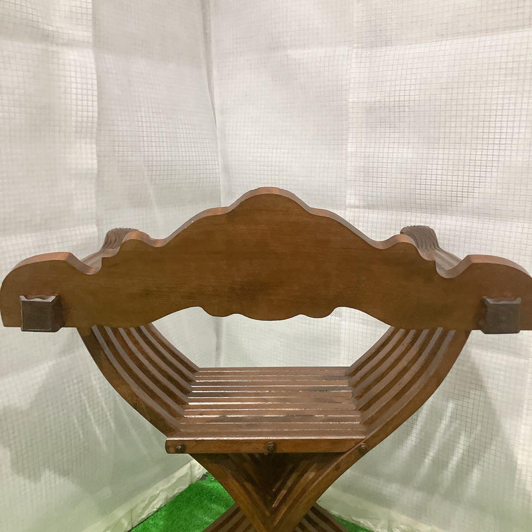 美品 イタリア製 サヴォナローラ チェア ライオンチェア 折り畳み椅子