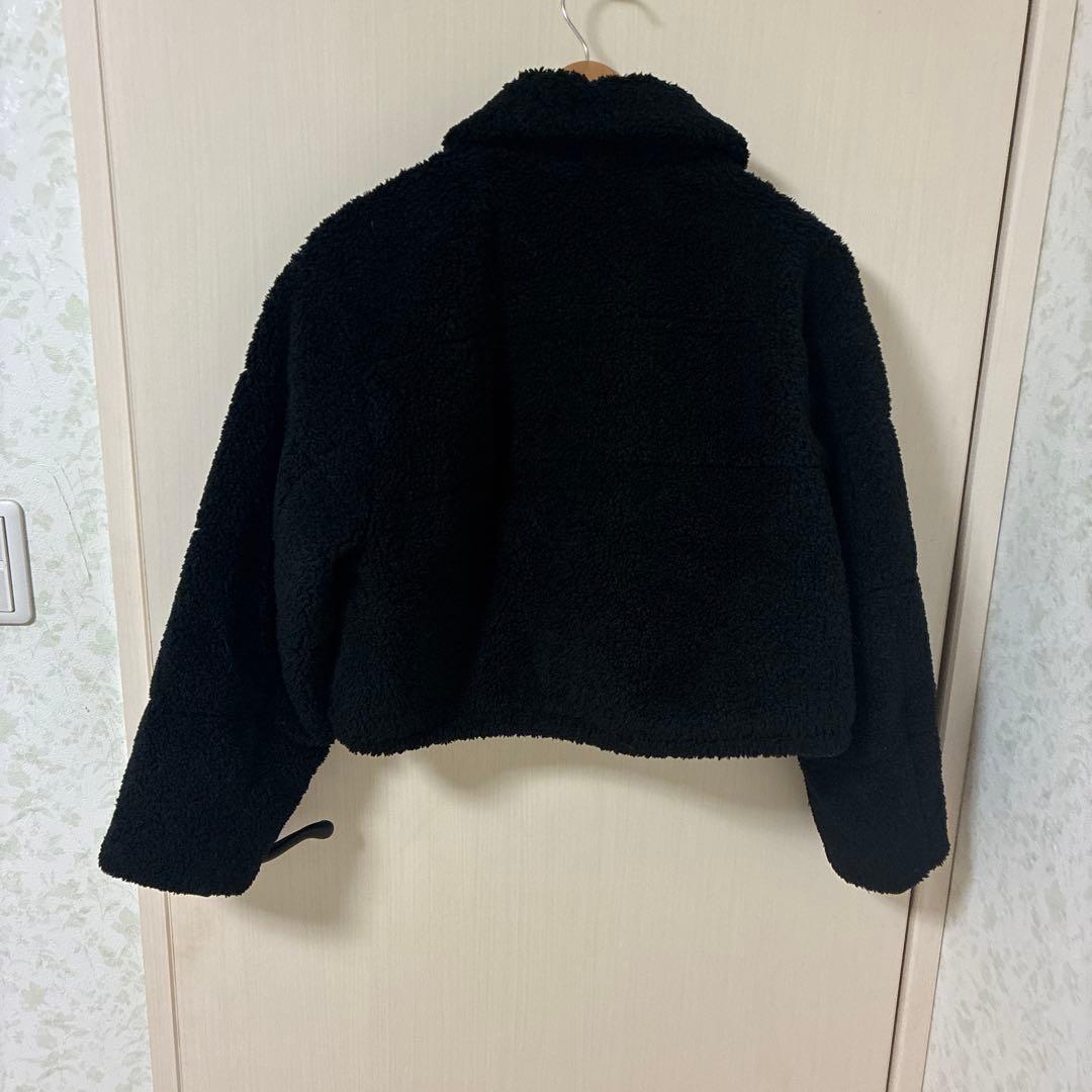 snidel ラコステ　黒　ボア中綿アウター　ショート丈　美品