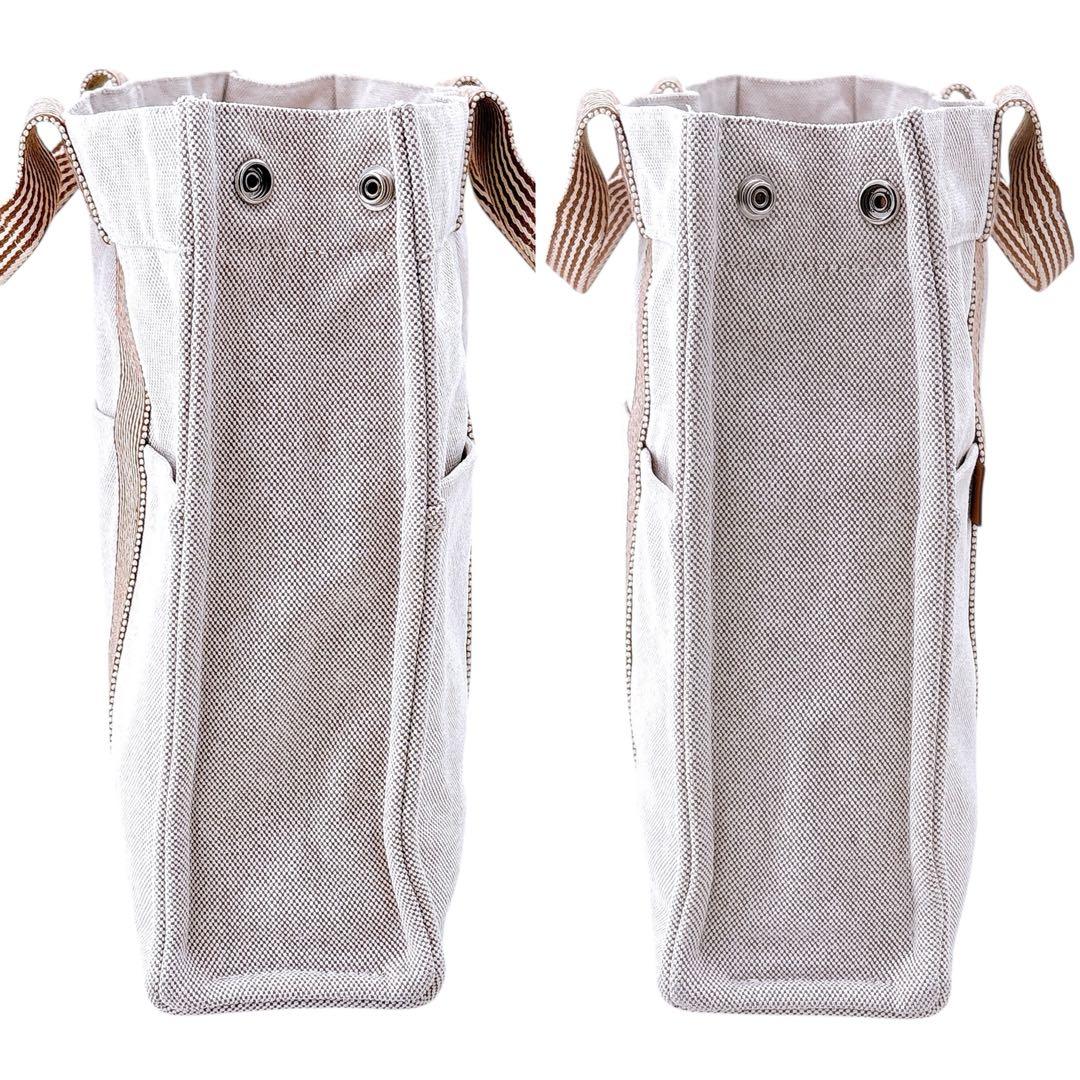 【極美品】エルメス/トートバッグ/ニューフールトゥMM /A4/茶色/キャンバス