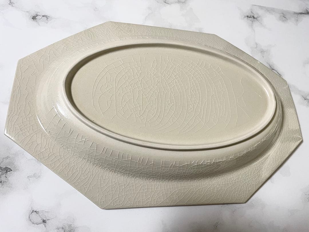 ⭐️【新品未使用】石川隆児 貫入 Oval Octogonal Plate