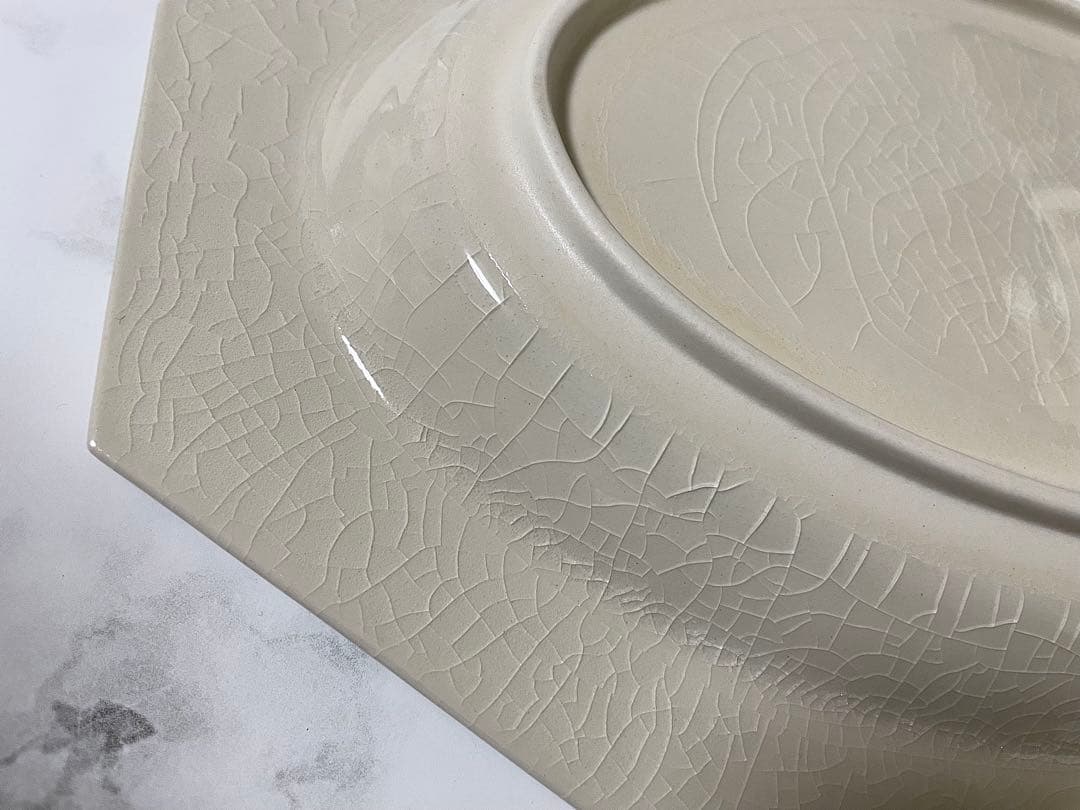 ⭐️【新品未使用】石川隆児 貫入 Oval Octogonal Plate