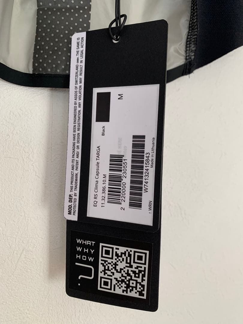 ASSOS EQUIPE RS Alleycat Targa M未使用 箱タグ付