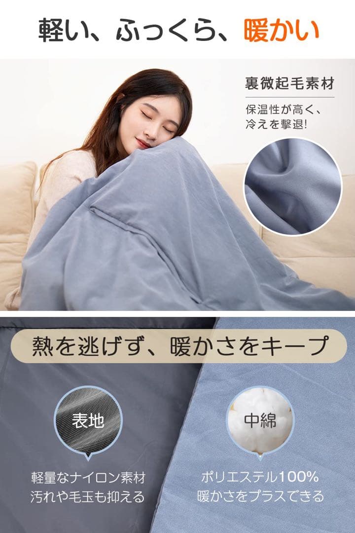 電気毛布 掛け敷き兼用 速暖 6枚ヒーター内蔵 着る毛布