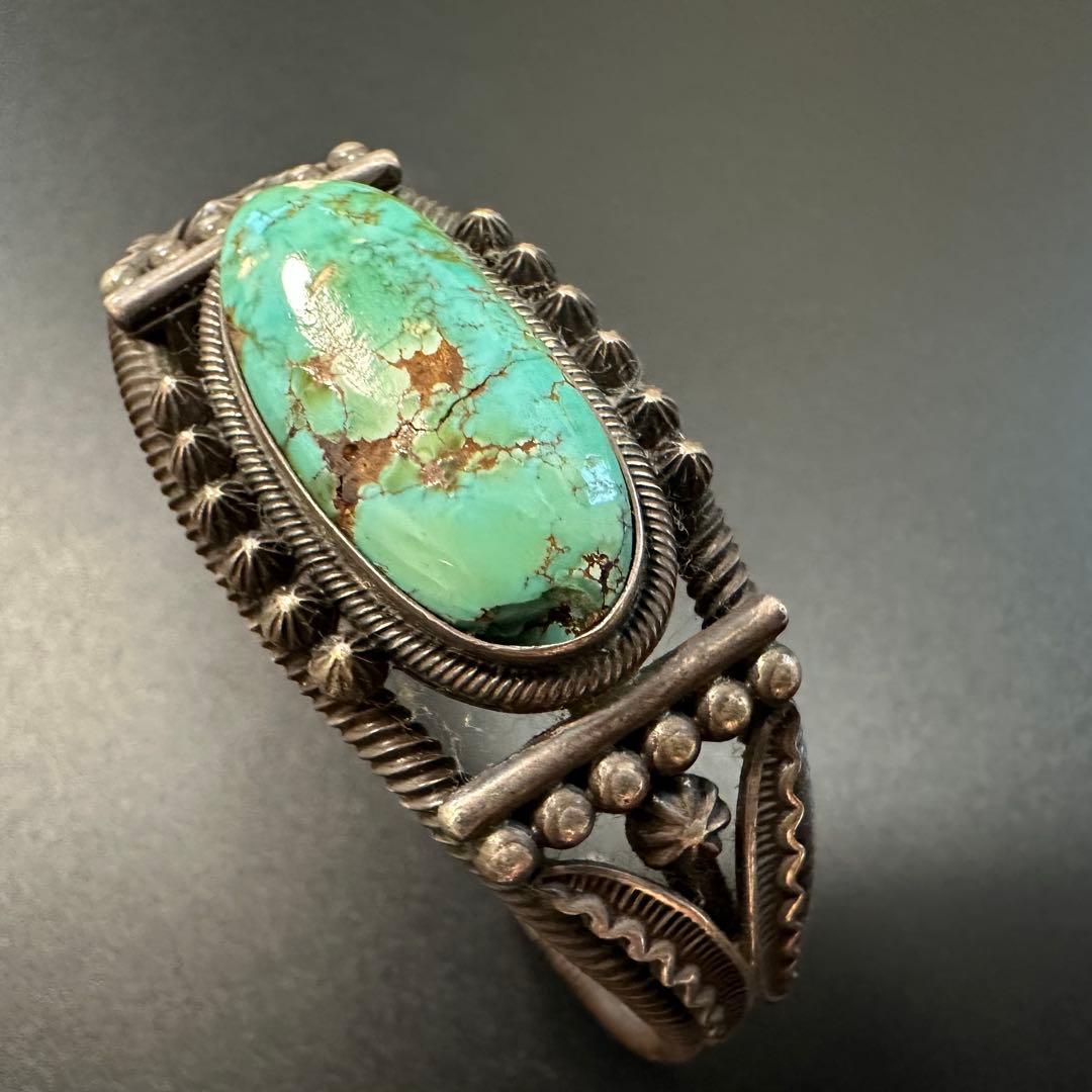 Navajo Howard Nelson ターコイズ ワイヤー バングル