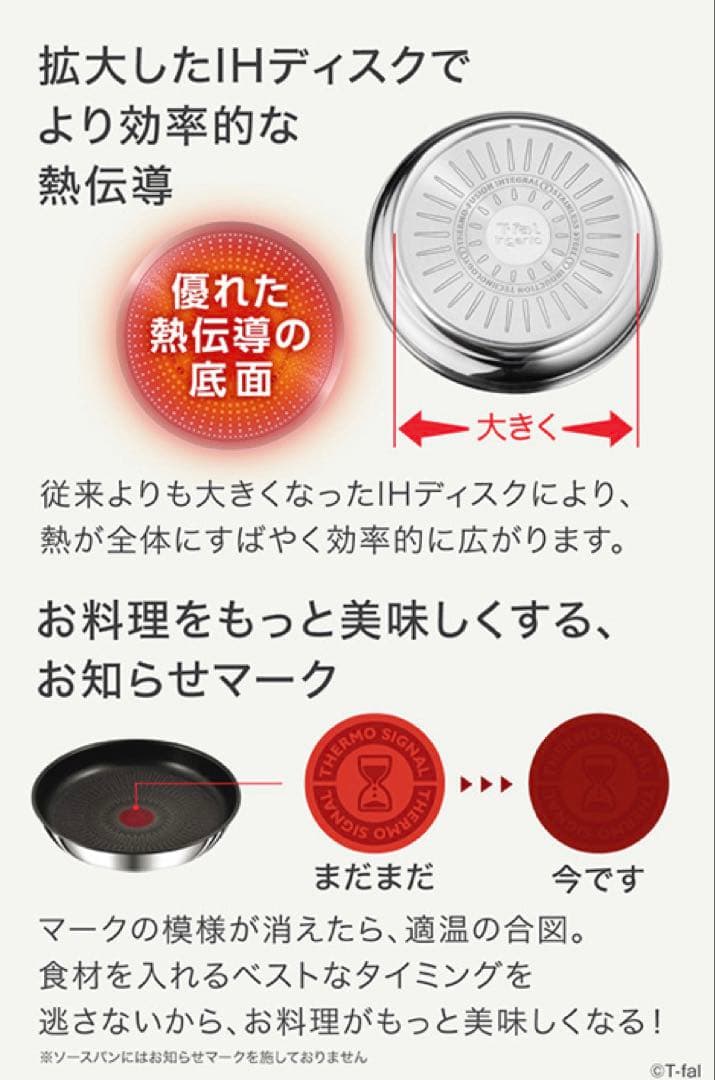 ティファール　ステンレス　アンリミテッド　フライパン　22cm 2枚