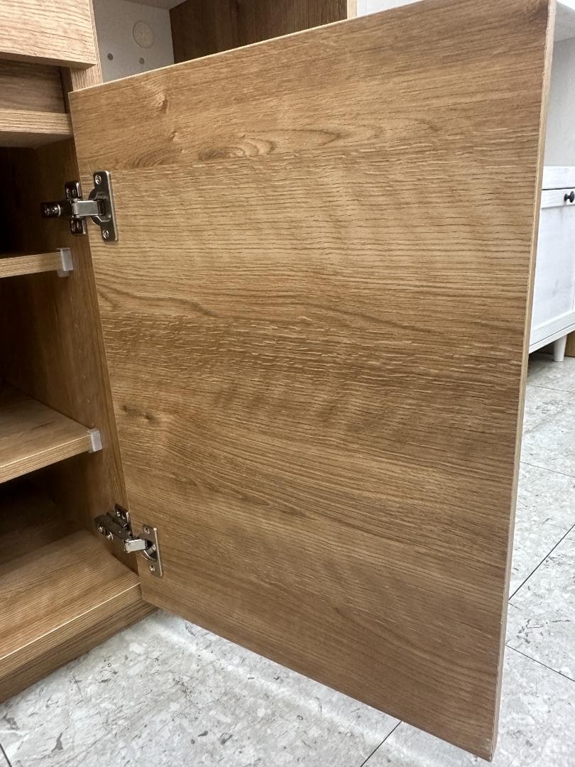 LOWYA　キッチンローボード　ブラウン