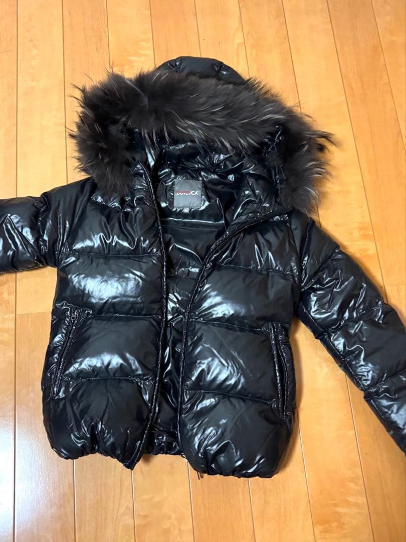 DUVETICA ファーダウン　短丈　平成　y2k ファー取り外し可能　光沢
