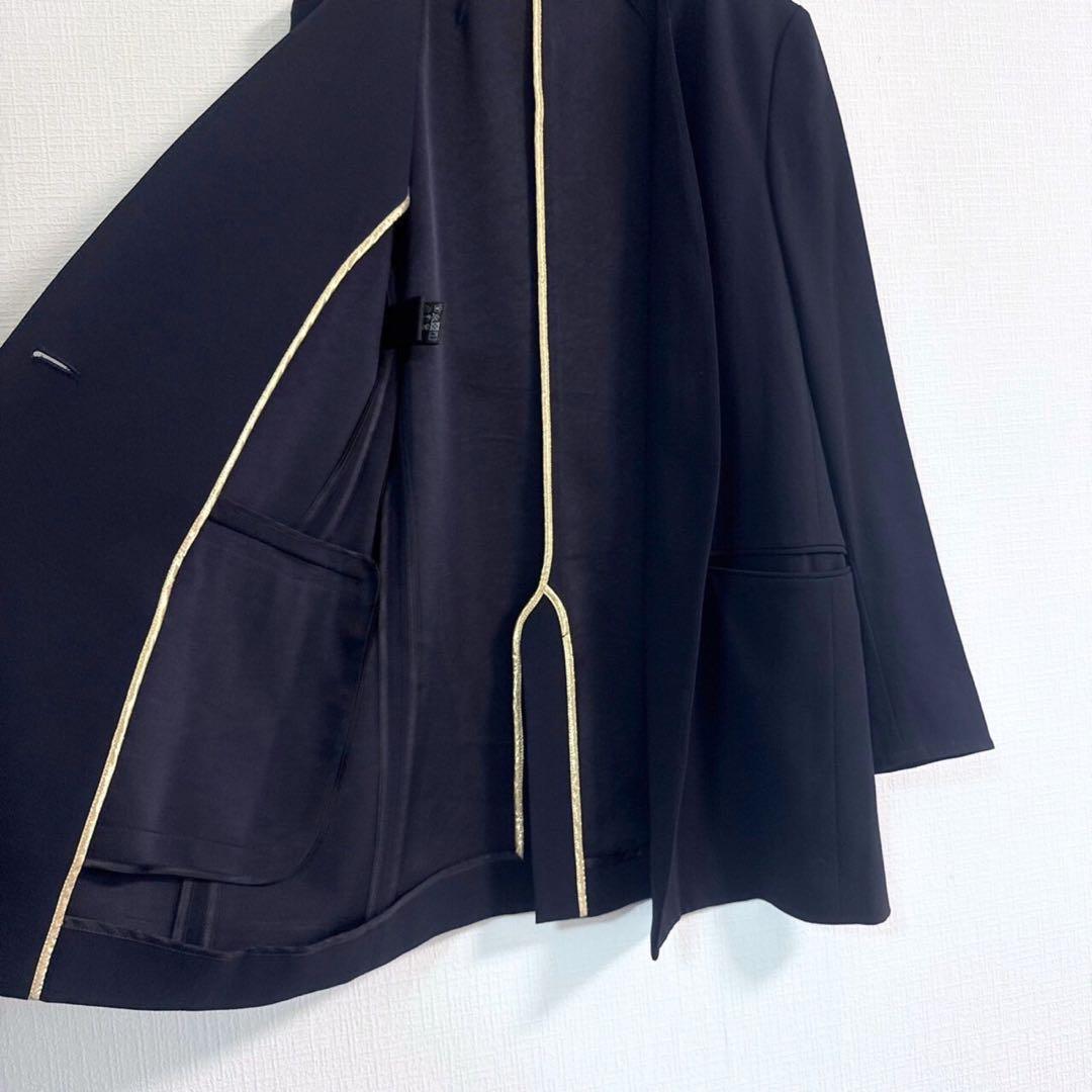 【美品】BEIGE, ノーカラージャケット テーパードパンツ セットアップ