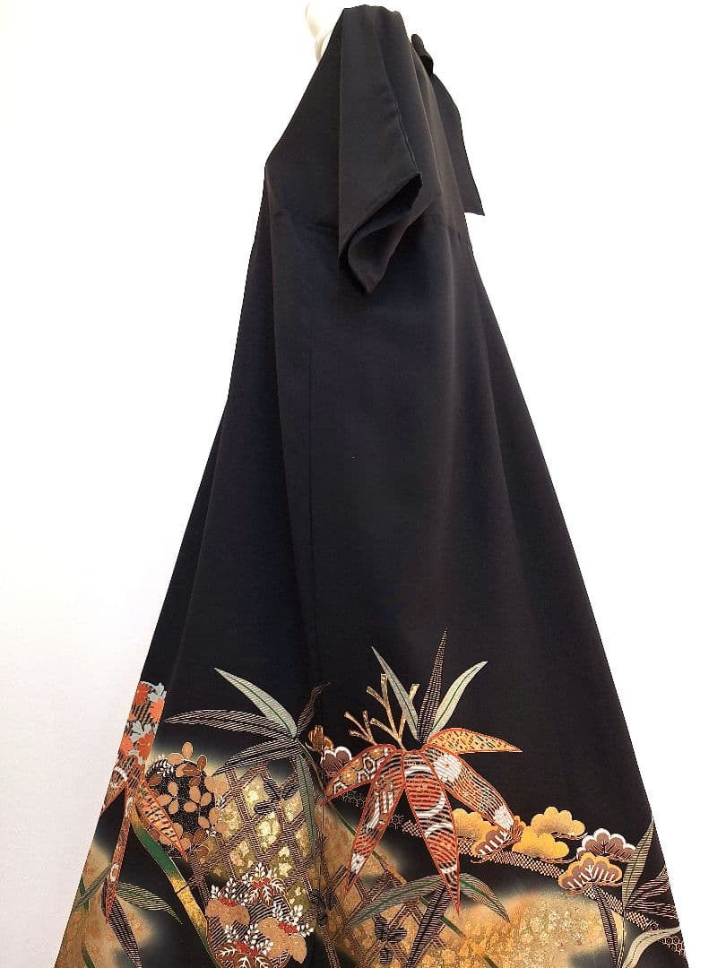 着物リメイクワンピース3674