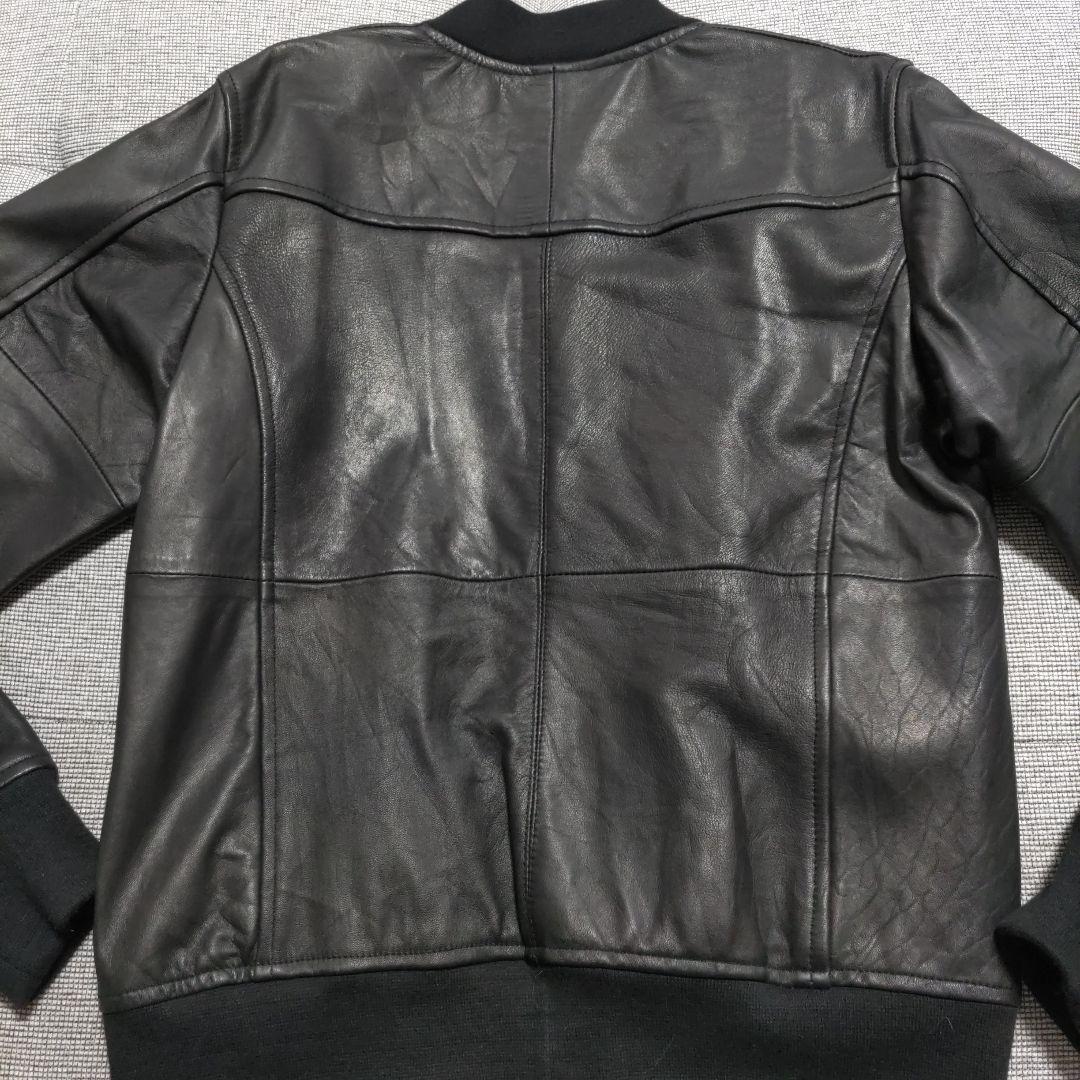【roshell】ブラックレザー MA-1ジャケット新品　サイズM
