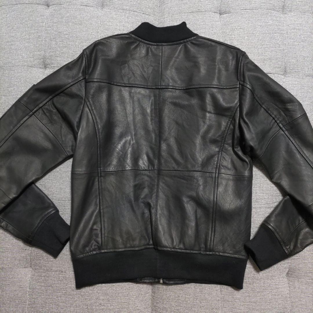 【roshell】ブラックレザー MA-1ジャケット新品　サイズM