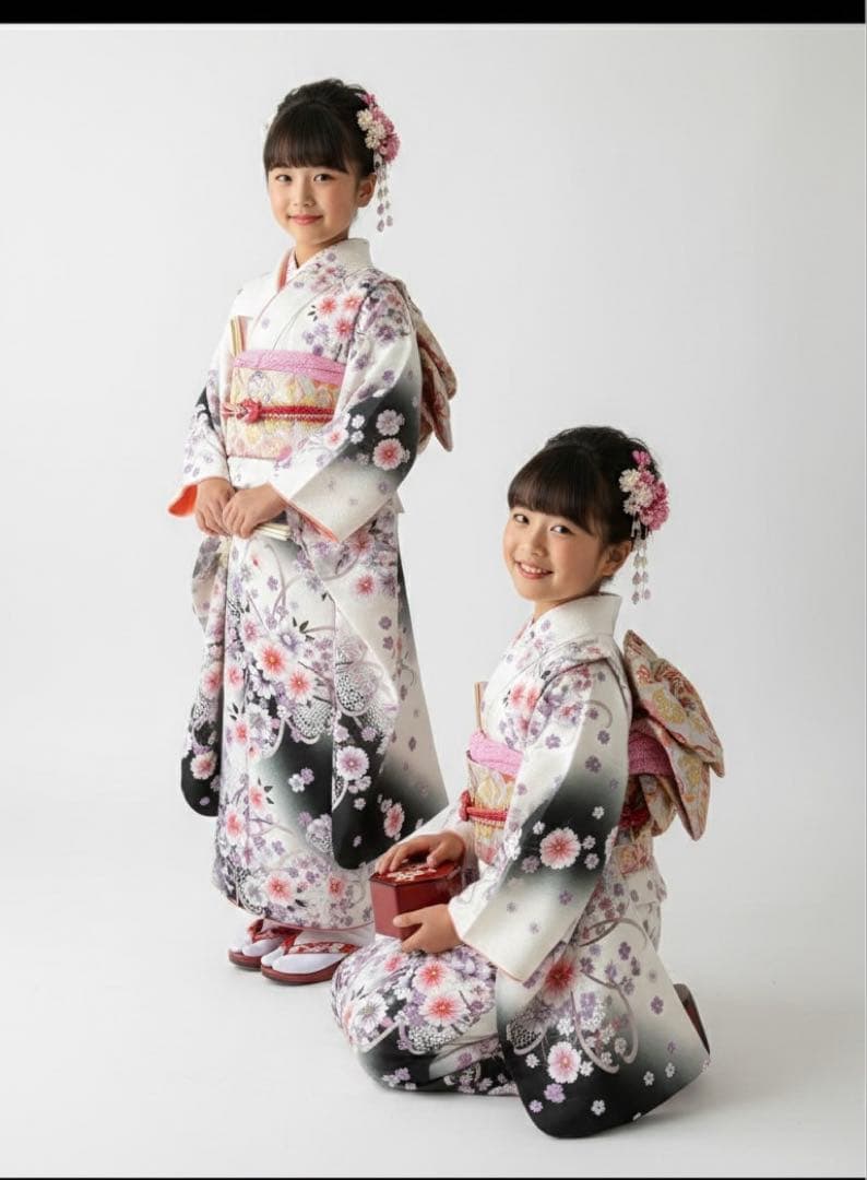 七五三　正絹　四つ身祝い着