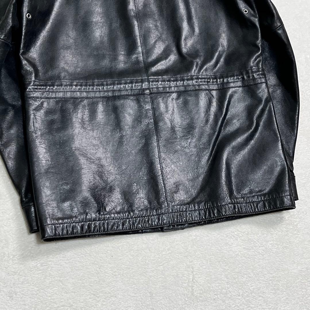 『ユナイテッドアローズ』M65 フィールドジャケット レザー 牛革 ダブルジップ