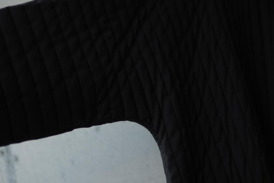 jugen lehl ウールシルクのキルティングコート　黒　美品　ヨーガンレール