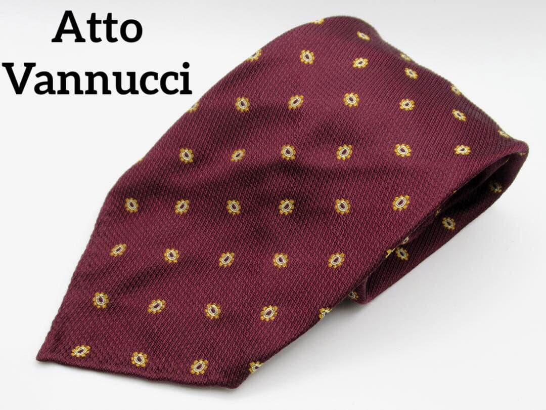 ATTOVANNUCCI アットヴァンヌッチ セッテピエゲ ネクタイ ボルドー