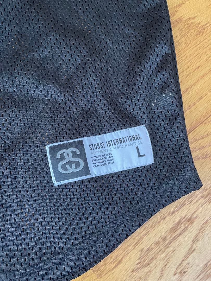 STUSSY メッシュベースボールシャツLサイズ 黒