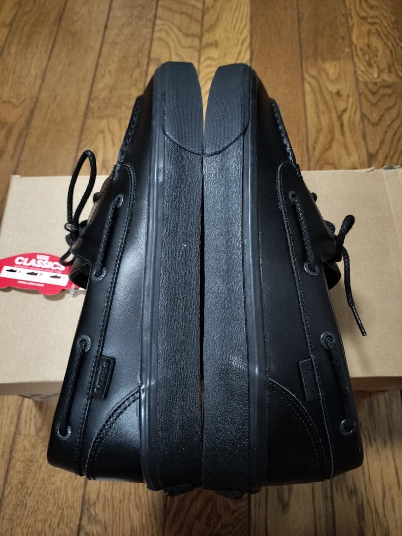 新品29cm VANS 2アイレット V176CF ブラック 本革
