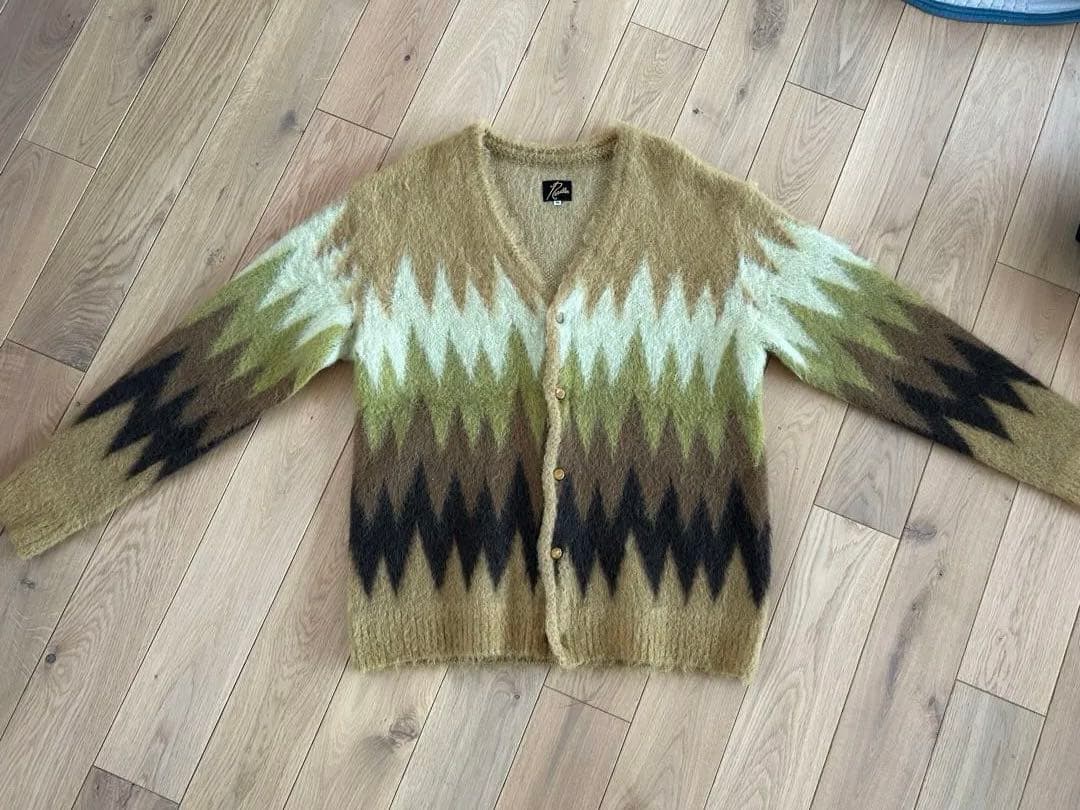 needlesモヘアカーディガン Mサイズ オリーブグリーン　ニードルズ