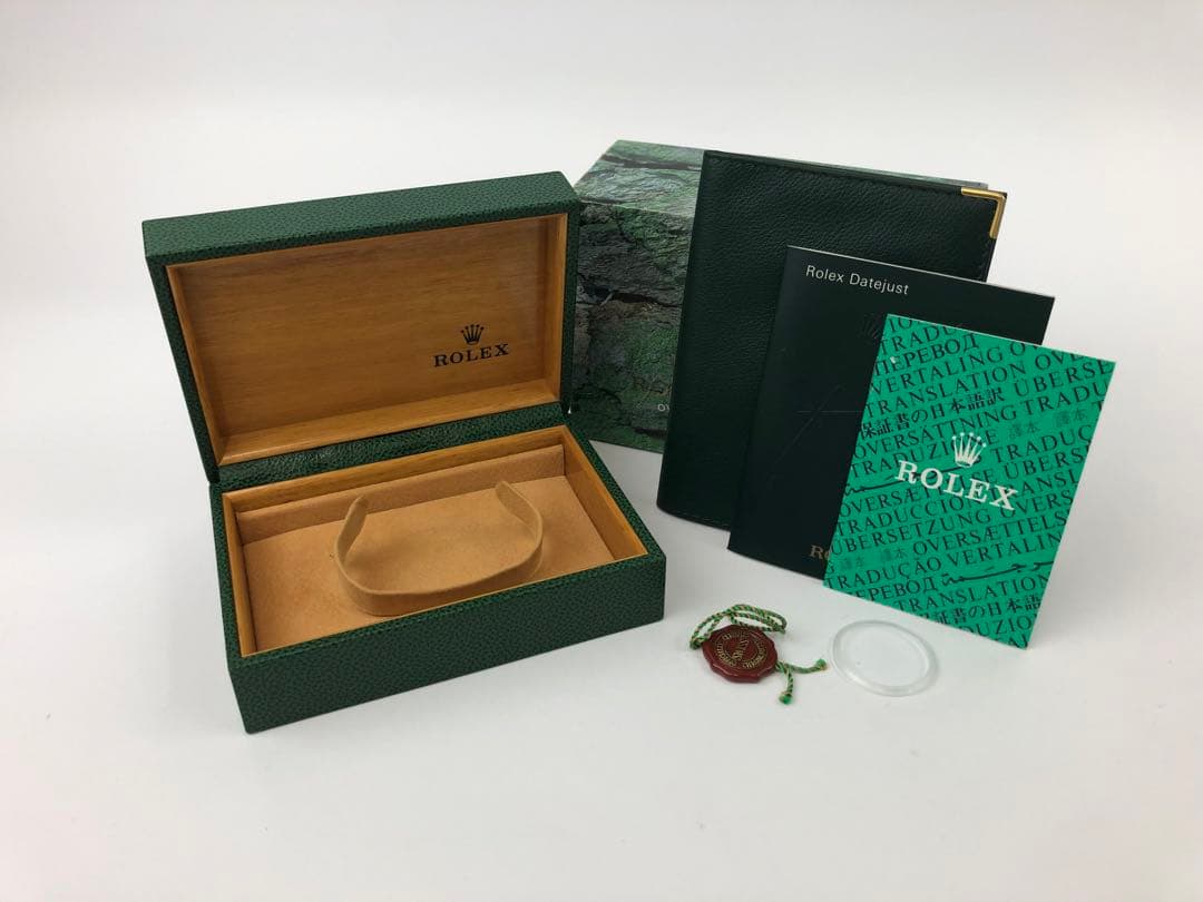 チ*認様 ロレックス　空き箱　外箱　内箱　小冊子　カードケース　グリーン