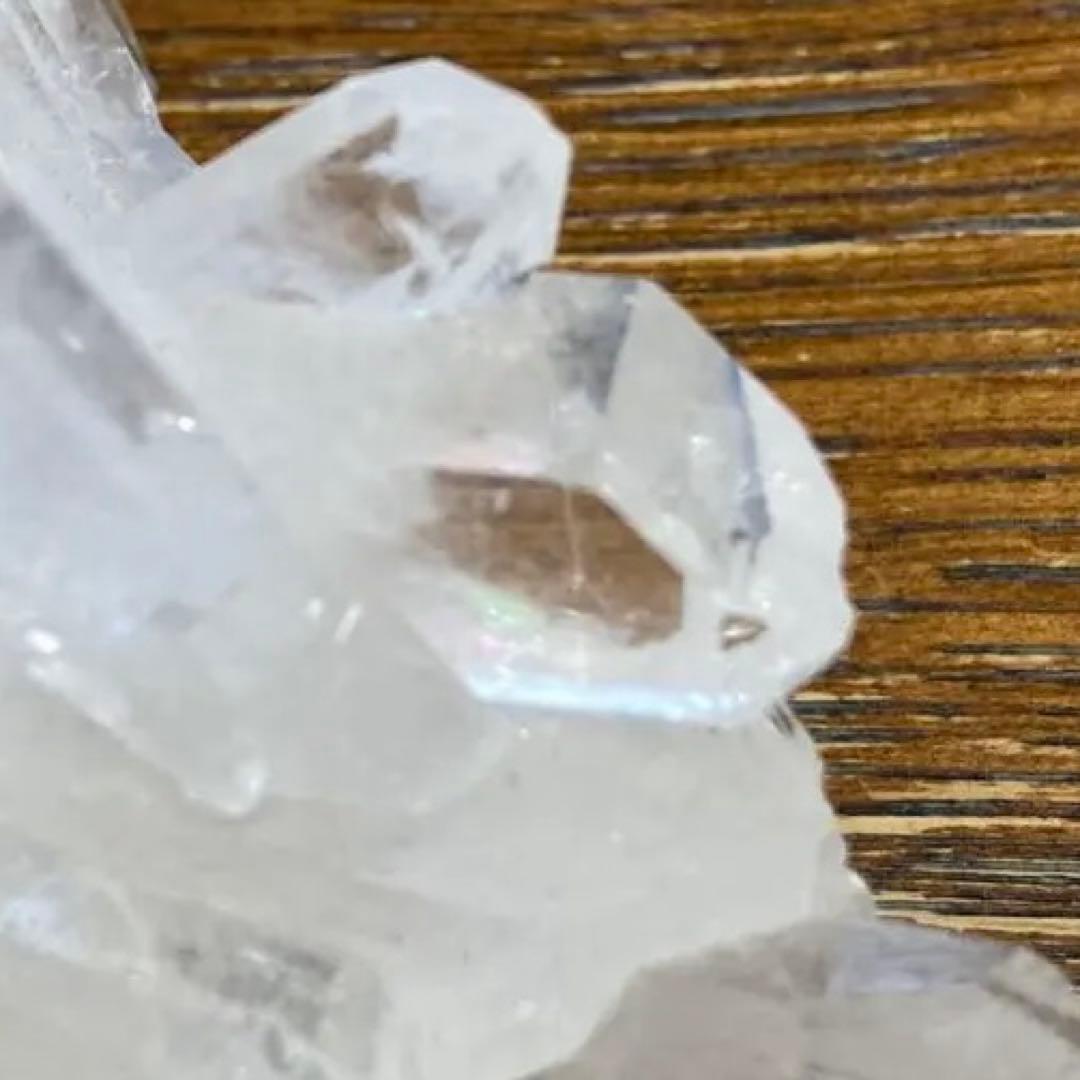 透明　☆虹入り☆ 水晶クラスター&ルチルクォーツ　ポイント