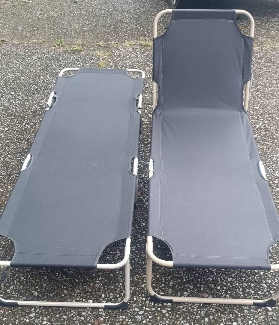 折りたたみ式 アウトドアベッド 2脚セット