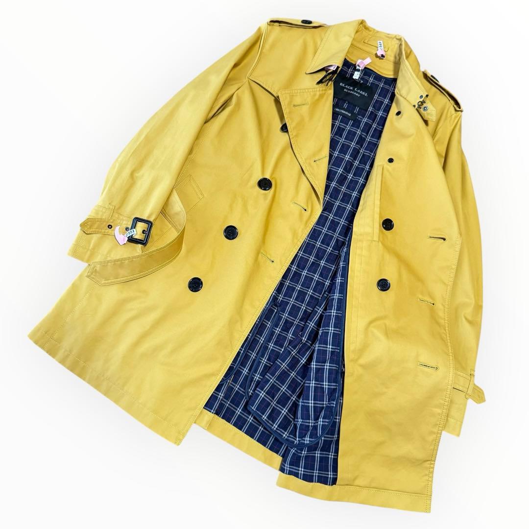 BURBERRY BLACK LABEL トレンチコート マスタードイエロー M