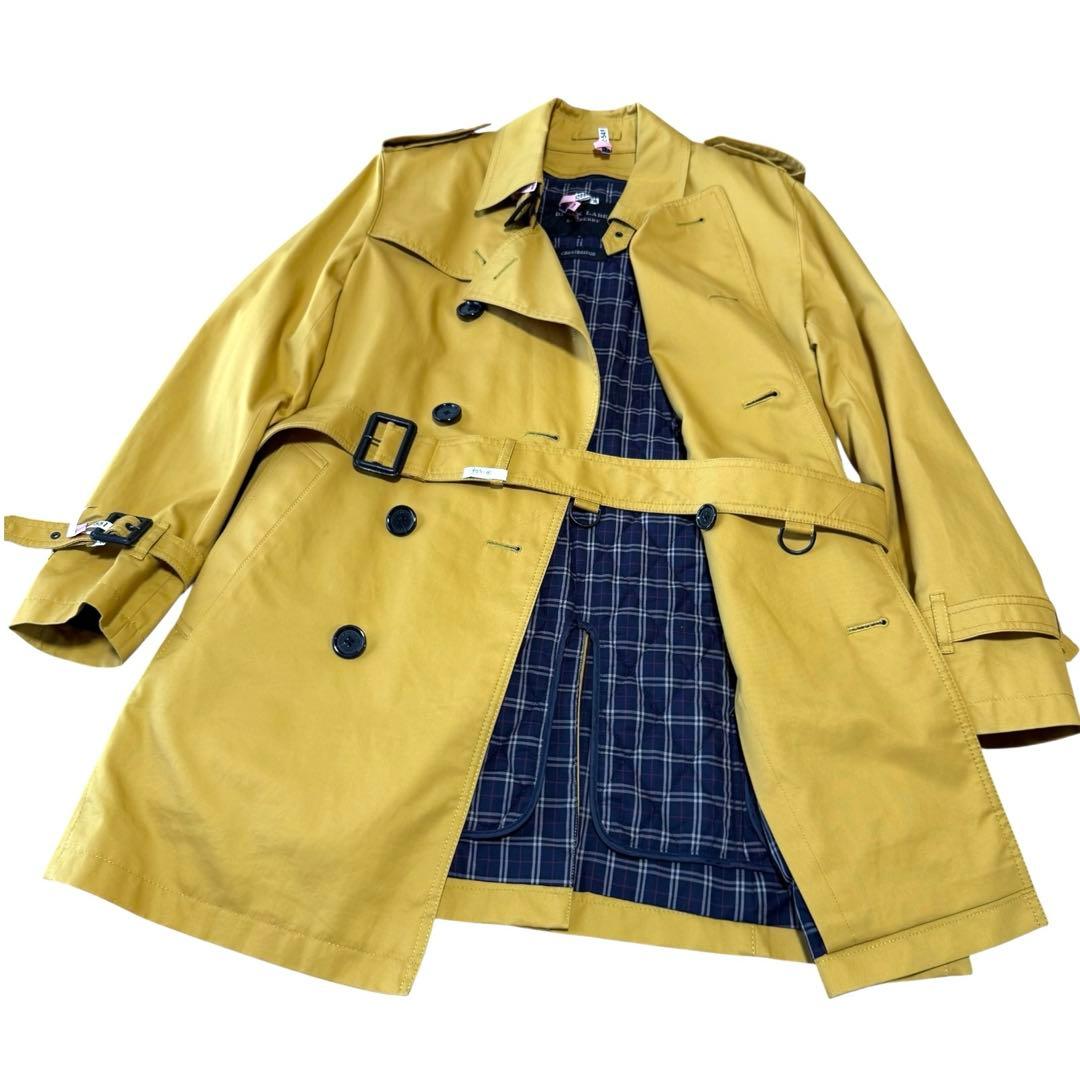 BURBERRY BLACK LABEL トレンチコート マスタードイエロー M