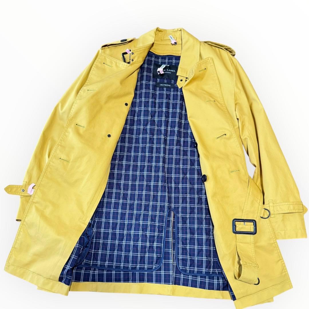 BURBERRY BLACK LABEL トレンチコート マスタードイエロー M