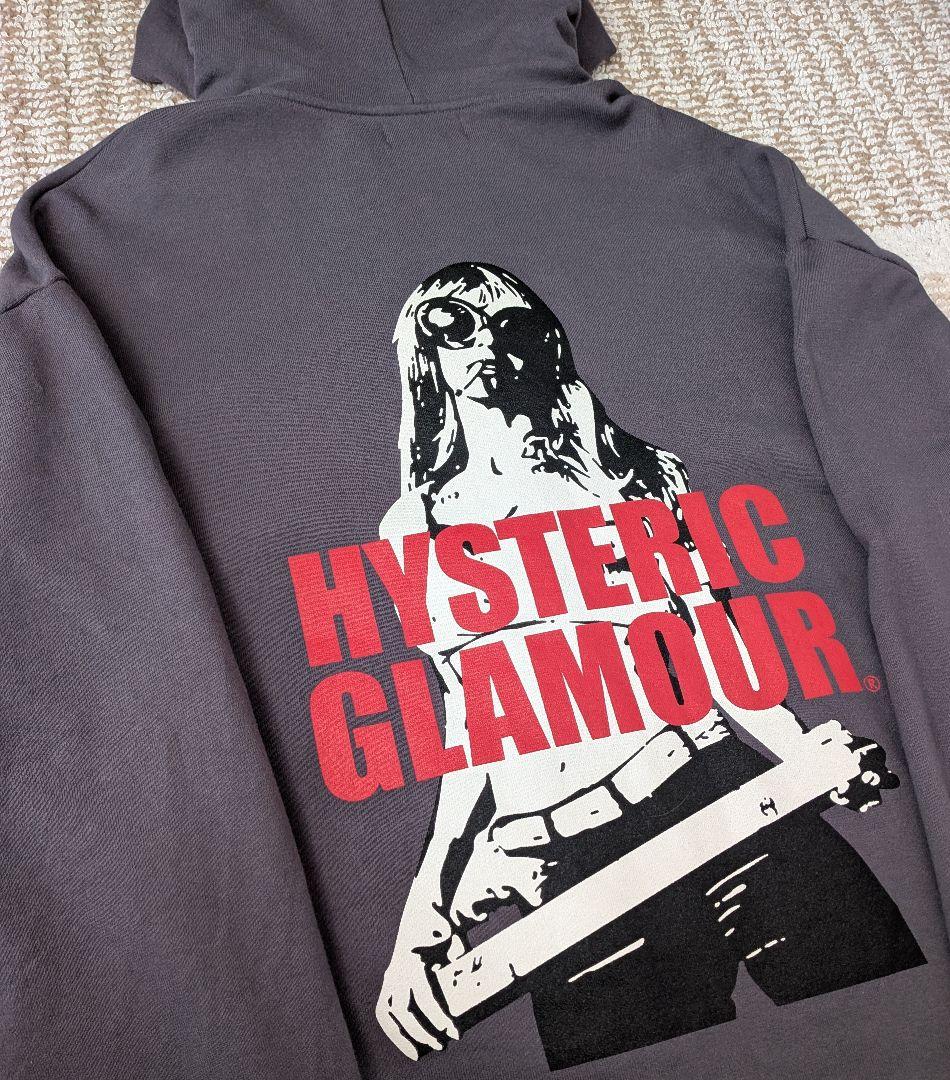 ヒステリックグラマー LIGHT MY FIRE オーバーサイズパーカー グレー